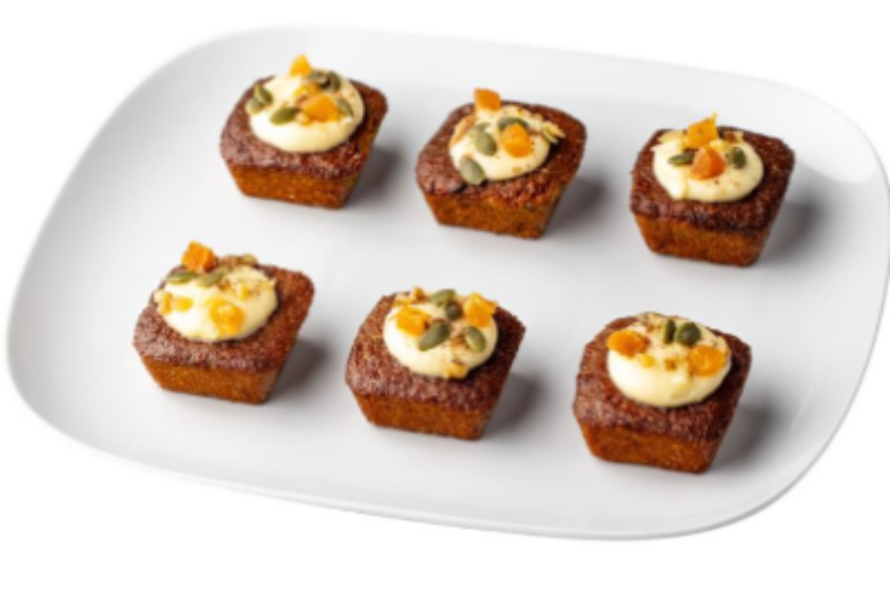 Cocktail Spiced Carrot & Walnut Cakes