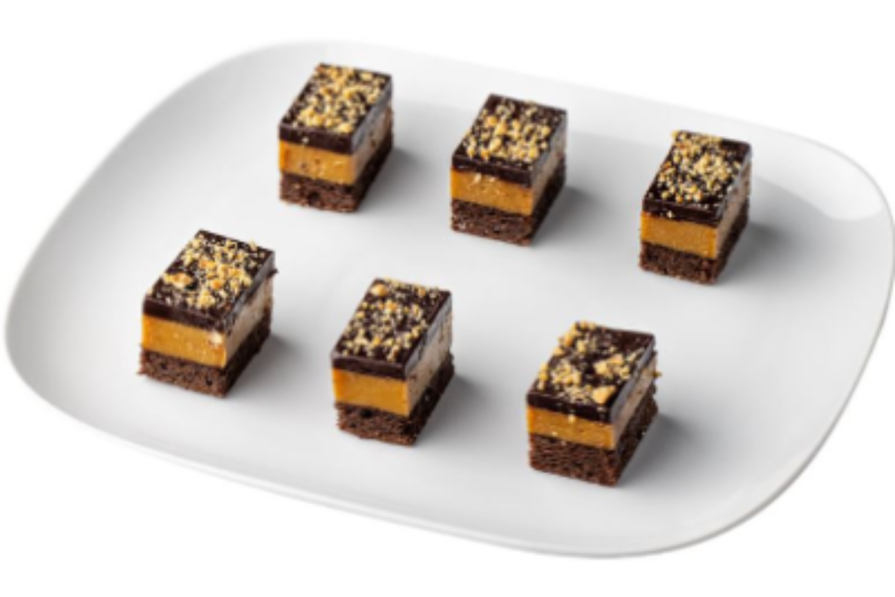 Cocktail Chocolate, Salted Caramel & Hazelnut Slice